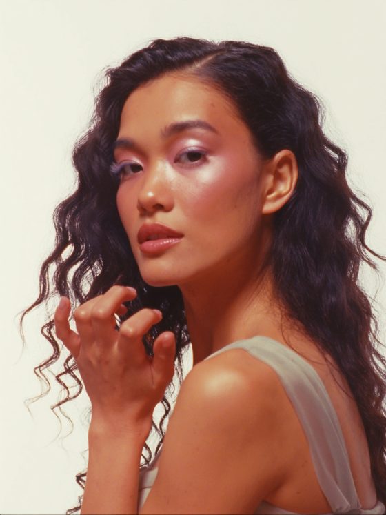 Beauty portrait with luminous makeup