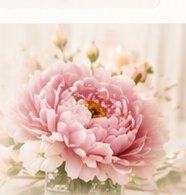 Pink floral arrangement.