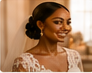 Bride smiling after makeup