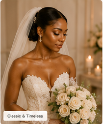 Gianna holding a bridal bouquet