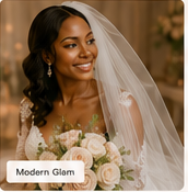 Madison Taylor smiling under her veil