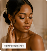 Bride with natural radiant makeup