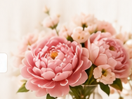 Pink floral arrangement.
