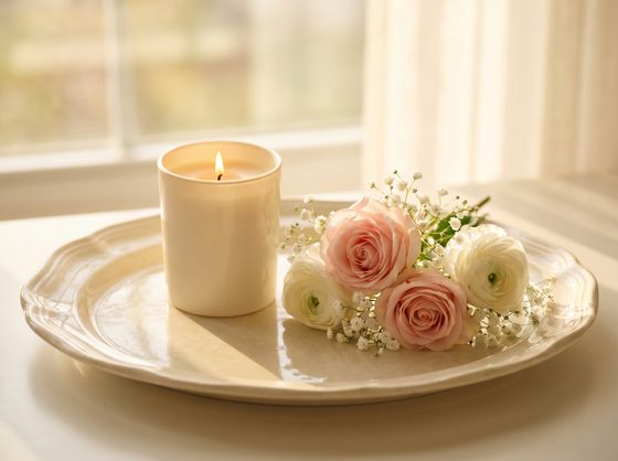 LMB kit with floral arrangement.